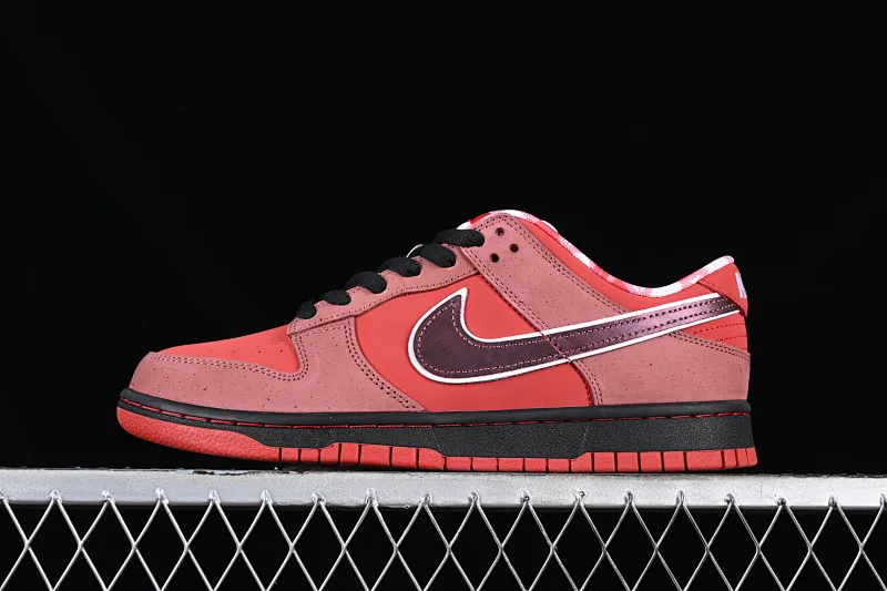 All Categories Nk SB Dunk Series Nk SB Dunk Low Low-top sneakers J version Concepts x Nk Dunk Low Orange Lobster SB smashed backboard fashion casual sneakers 313170-661